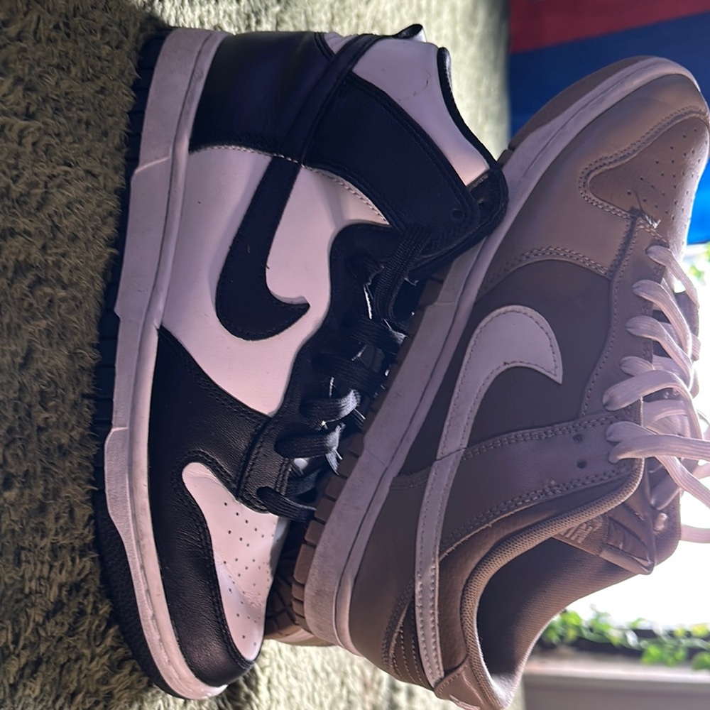 Two pairs (Fairly Worn ) Nike Dunk High and Low Sneakers